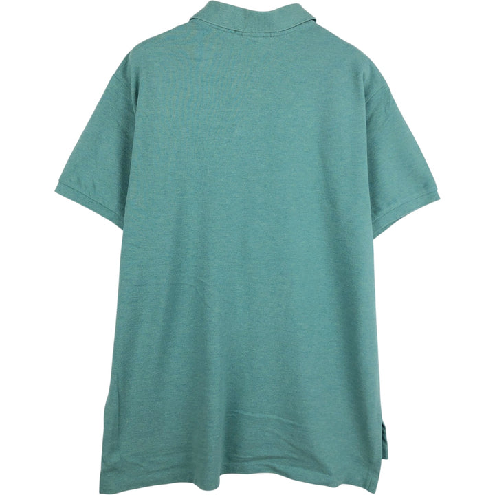 Ralph Lauren POLO by Ralph Lauren CUSTOM FIT short sleeve polo shirt, men's XL size cotton green type yellow green Vintage Second Hand