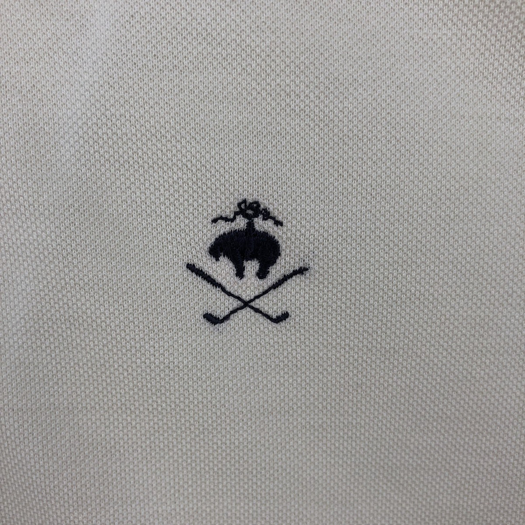 Brooks Brothers ESTABLISHED 1818 Short-Sleeve Polo Shirt, Men's Size L (approx.) Pima Cotton unbleached Vintage Second Hand