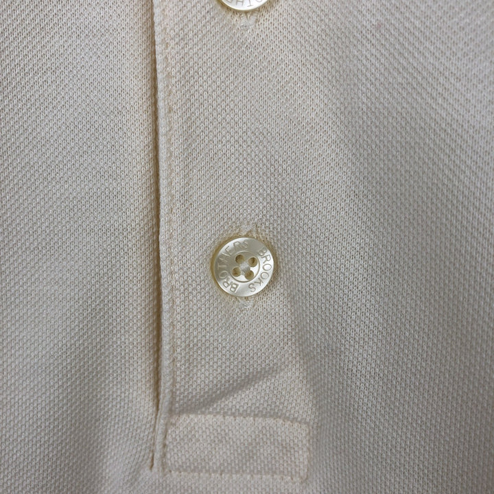 Brooks Brothers ESTABLISHED 1818 Short-Sleeve Polo Shirt, Men's Size L (approx.) Pima Cotton unbleached Vintage Second Hand