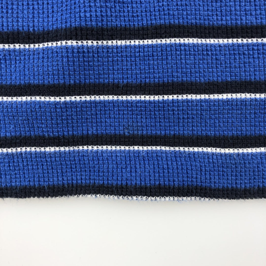 Ralph Lauren POLO by Ralph Lauren Multi-border short sleeve striped polo shirt Men's size L cotton blue type Vintage Second Hand