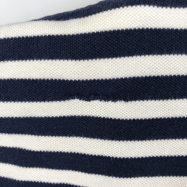 Ralph Lauren POLO GOLF Short-Sleeve Striped Polo Shirt, Men's Size XXL (approx.) cotton navy blue type Vintage Second Hand