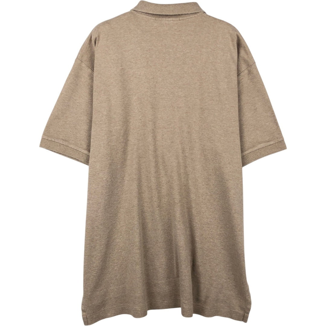 Ralph Lauren POLO by Ralph Lauren short sleeve polo shirt, men's size L cotton beige type brown Vintage Second Hand