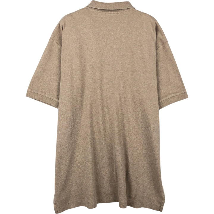 Ralph Lauren POLO by Ralph Lauren short sleeve polo shirt, men's size L cotton beige type brown Vintage Second Hand
