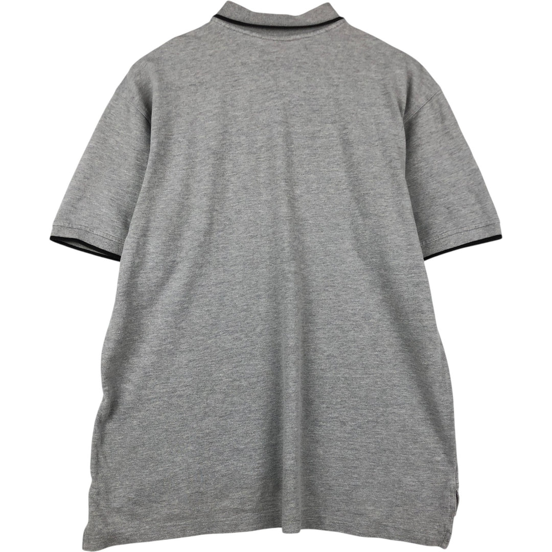 90s-00'S Adidas short-sleeved polo shirt, men's size L equivalent, vintage. cotton gray type Vintage Second Hand