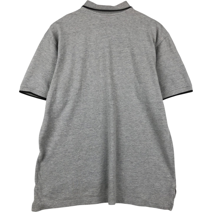90s-00'S Adidas short-sleeved polo shirt, men's size L equivalent, vintage. cotton gray type Vintage Second Hand