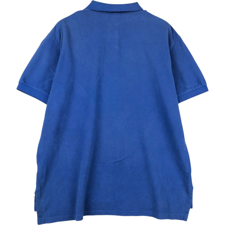 Ralph Lauren POLO by Ralph Lauren short sleeve polo shirt, men's XL size cotton blue type Vintage Second Hand
