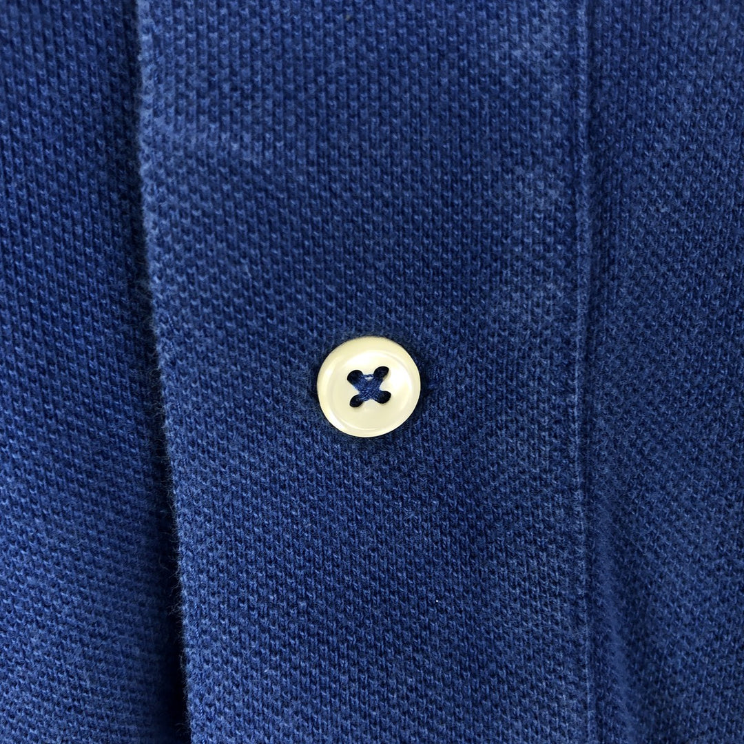 Ralph Lauren POLO by Ralph Lauren short sleeve polo shirt, men's XL size cotton blue type Vintage Second Hand