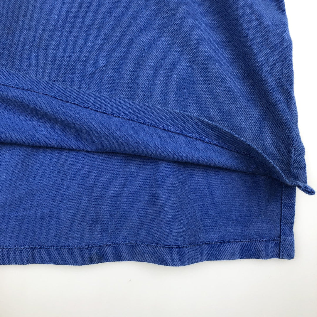 Ralph Lauren POLO by Ralph Lauren short sleeve polo shirt, men's XL size cotton blue type Vintage Second Hand