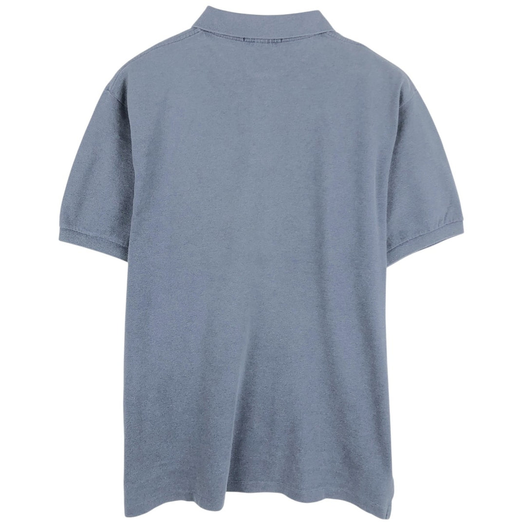 Ralph Lauren POLO by Ralph Lauren short sleeve polo shirt, men's XL size cotton blue type Vintage Second Hand
