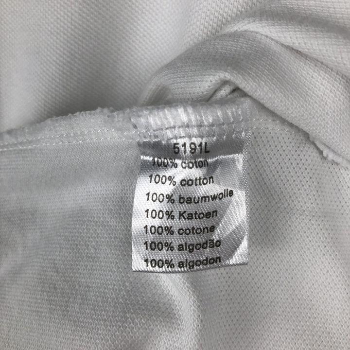 Lacoste French-designed short-sleeved polo shirt, men's size M cotton white type Vintage Second Hand