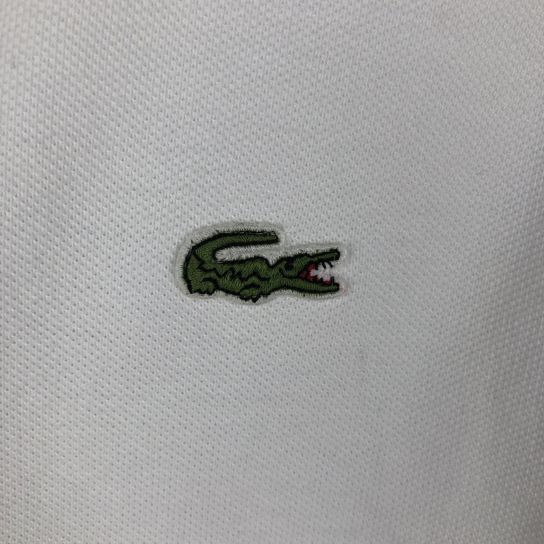 Lacoste French-designed short-sleeved polo shirt, men's size M cotton white type Vintage Second Hand
