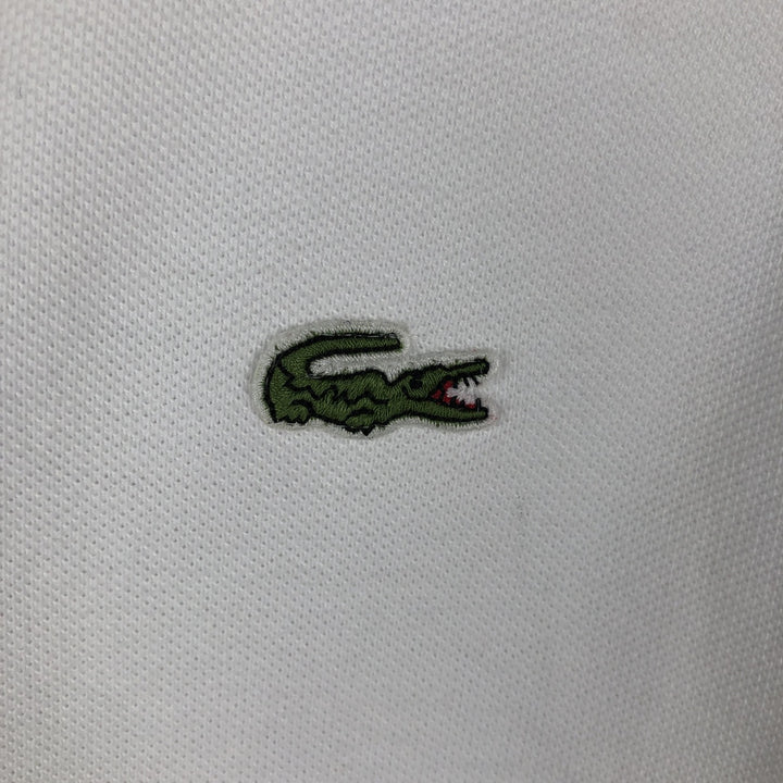 Lacoste French-designed short-sleeved polo shirt, men's size M cotton white type Vintage Second Hand