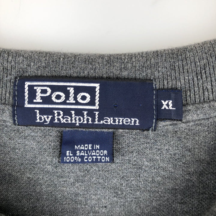 Ralph Lauren POLO by Ralph Lauren short sleeve polo shirt, men's XL size cotton gray type Vintage Second Hand