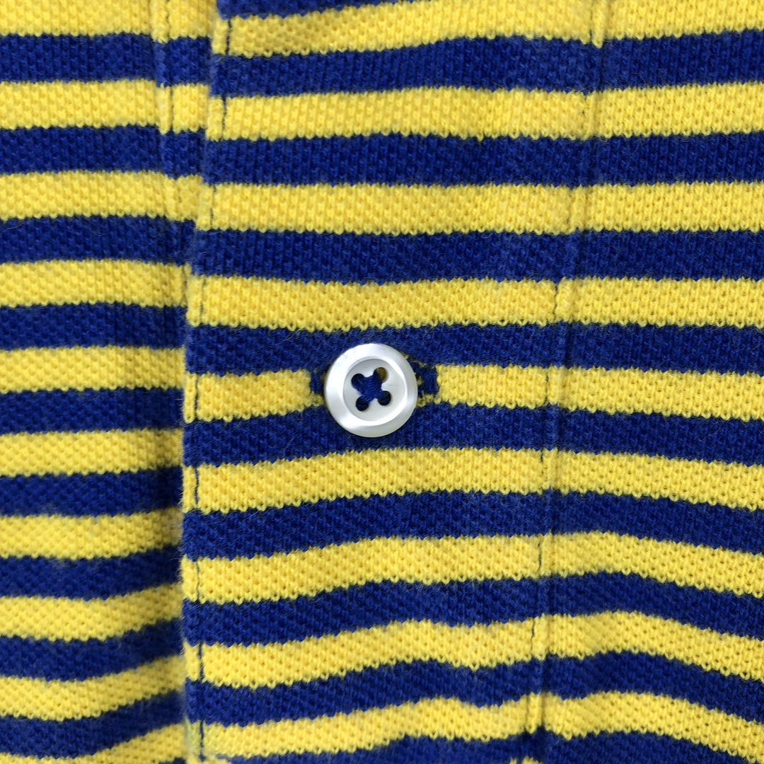 Ralph Lauren POLO by Ralph Lauren CUSTOM FIT short sleeve striped polo shirt men's size L cotton yellow type Vintage Second Hand