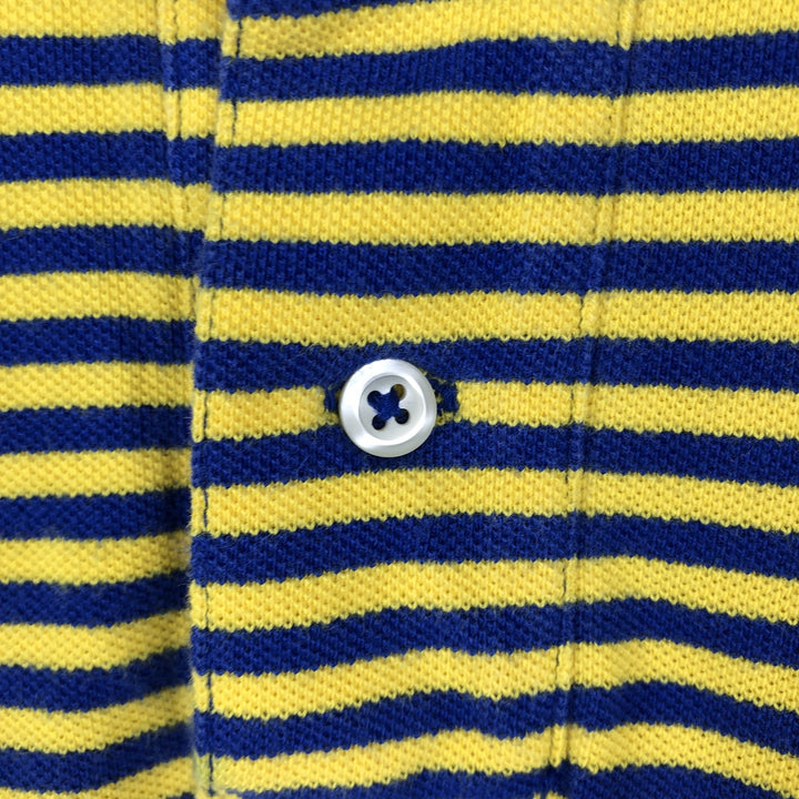 Ralph Lauren POLO by Ralph Lauren CUSTOM FIT short sleeve striped polo shirt men's size L cotton yellow type Vintage Second Hand