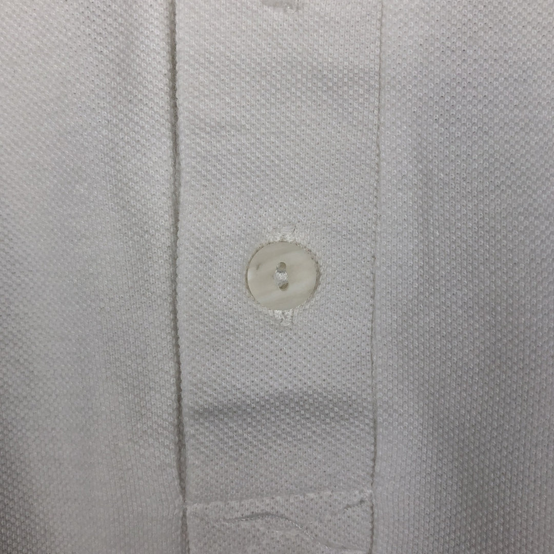 90s-00'S Adidas short-sleeved polo shirt, men's size M equivalent, vintage. cotton white type Vintage Second Hand