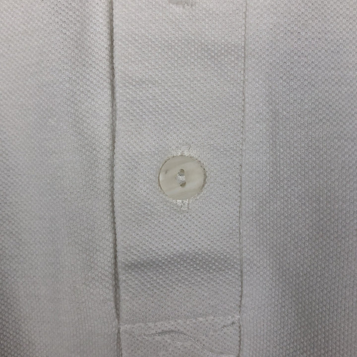 90s-00'S Adidas short-sleeved polo shirt, men's size M equivalent, vintage. cotton white type Vintage Second Hand