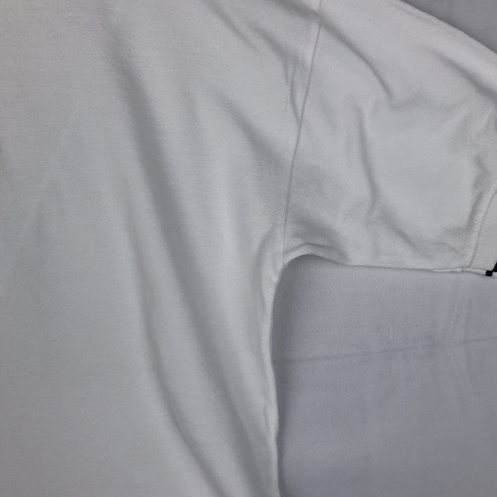 90s-00'S Adidas short-sleeved polo shirt, men's size M equivalent, vintage. cotton white type Vintage Second Hand