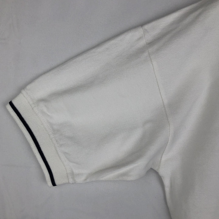 90s-00'S Adidas short-sleeved polo shirt, men's size M equivalent, vintage. cotton white type Vintage Second Hand