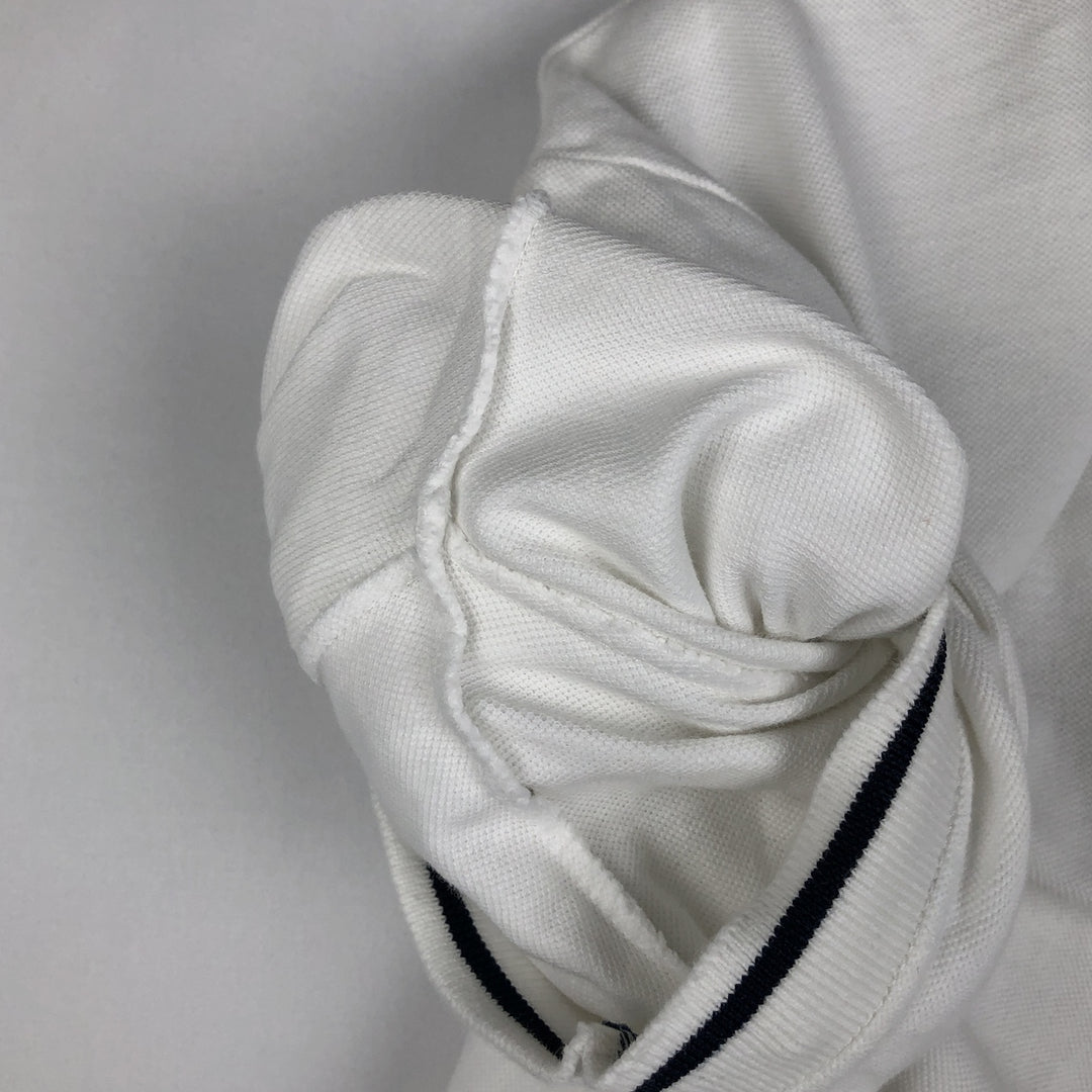 90s-00'S Adidas short-sleeved polo shirt, men's size M equivalent, vintage. cotton white type Vintage Second Hand