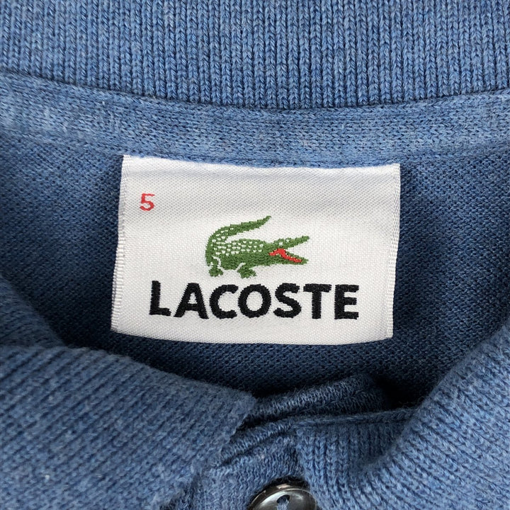 Lacoste LACOSTE Short Sleeve Polo Shirt Size 5 Men's L cotton blue type Vintage Second Hand