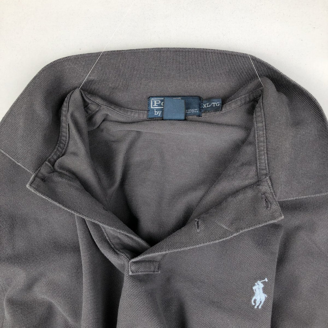 Ralph Lauren POLO by Ralph Lauren short sleeve polo shirt, men's XL size cotton gray type Vintage Second Hand