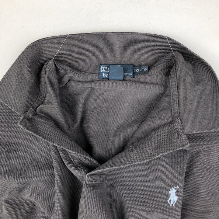 Ralph Lauren POLO by Ralph Lauren short sleeve polo shirt, men's XL size cotton gray type Vintage Second Hand
