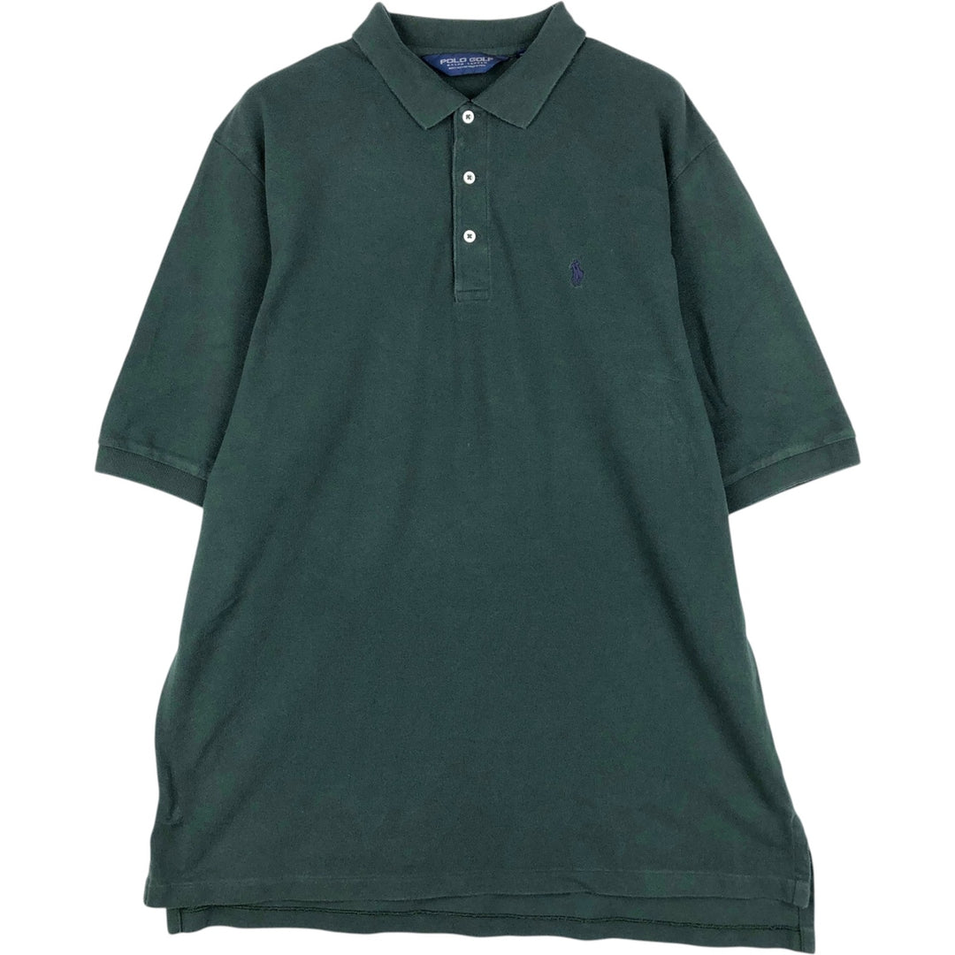 Ralph Lauren POLO GOLF Short Sleeve Polo Shirt Men's XL cotton Green type dark green Vintage Second Hand