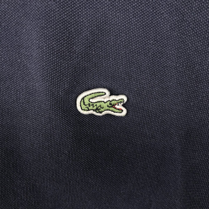 Lacoste (LACOSTE) French design short-sleeved polo shirt, size 9, equivalent to men's XXXL. cotton navy blue type Vintage Second Hand