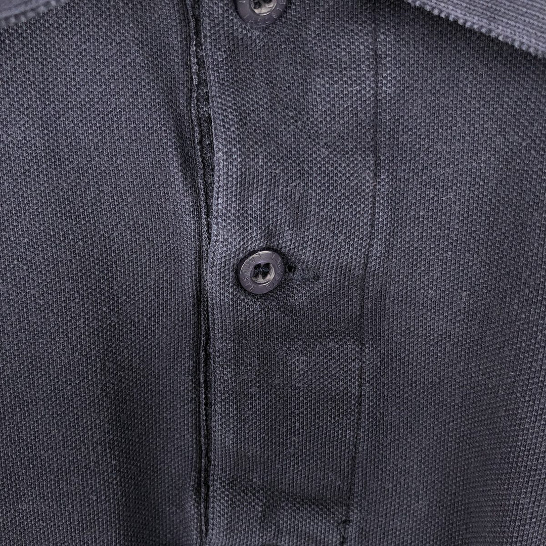 Lacoste (LACOSTE) French design short-sleeved polo shirt, size 9, equivalent to men's XXXL. cotton navy blue type Vintage Second Hand