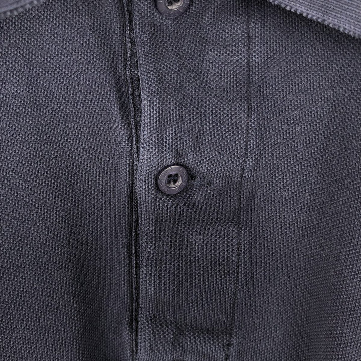 Lacoste (LACOSTE) French design short-sleeved polo shirt, size 9, equivalent to men's XXXL. cotton navy blue type Vintage Second Hand