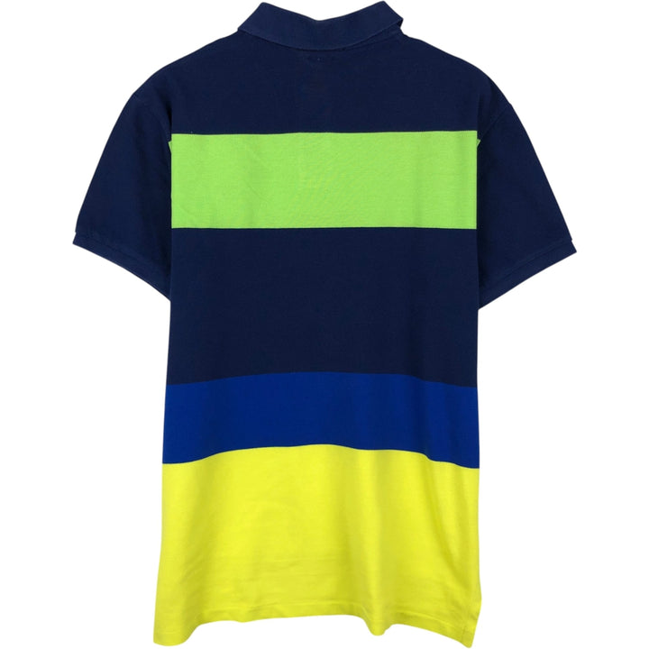 Ralph Lauren POLO RALPH LAUREN CUSTOM FIT short sleeve striped polo shirt men's size L cotton yellow type Vintage Second Hand