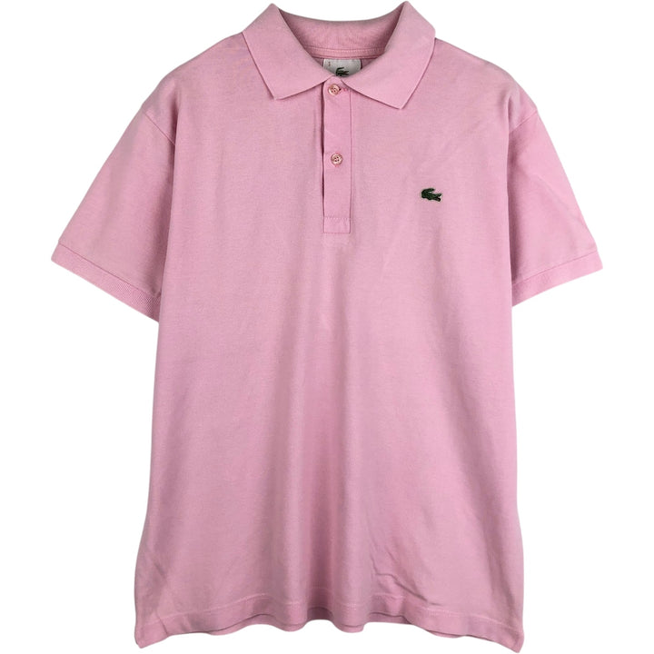 Lacoste short-sleeved polo shirt, made in England, men's size L (approx.) cotton pink type Vintage Second Hand