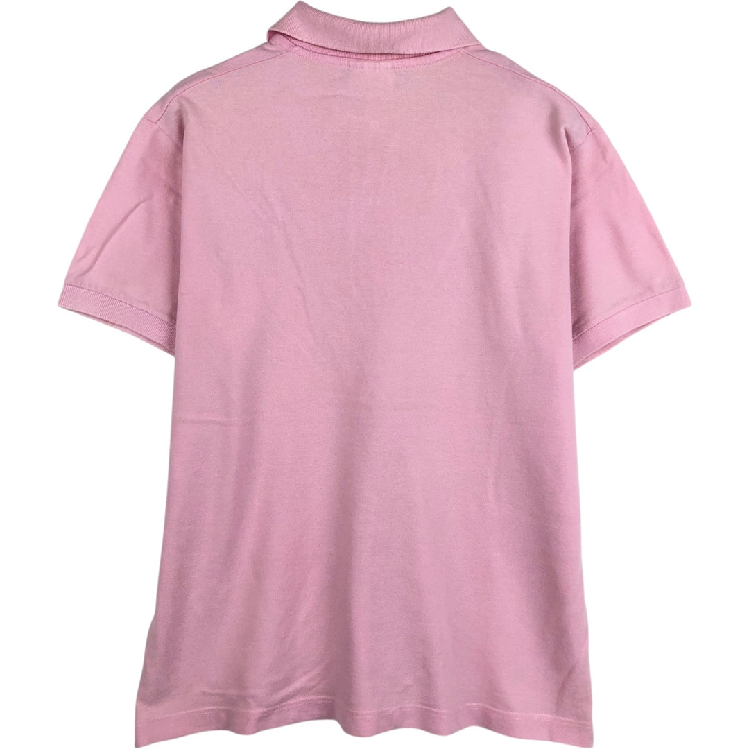 Lacoste short-sleeved polo shirt, made in England, men's size L (approx.) cotton pink type Vintage Second Hand
