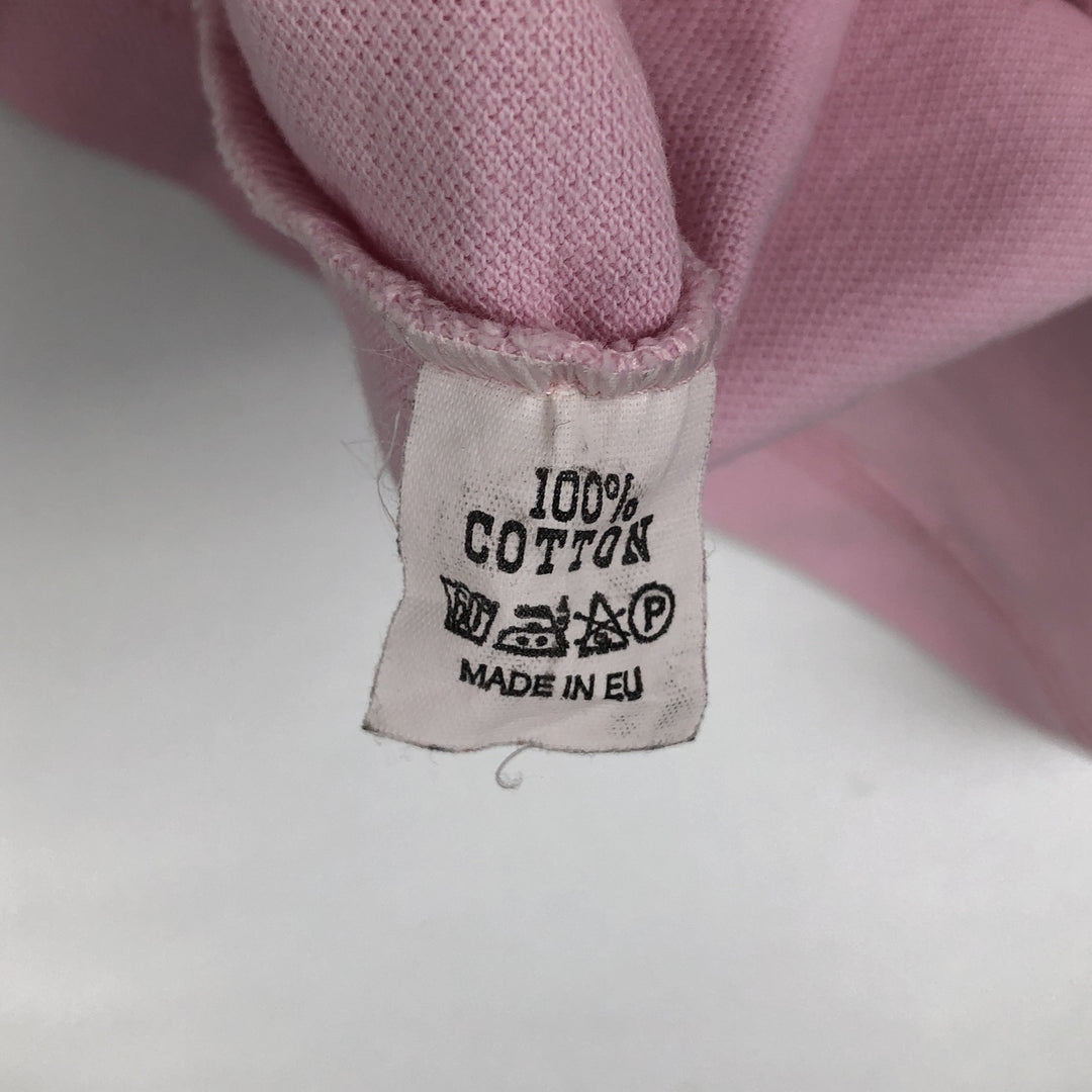 Lacoste short-sleeved polo shirt, made in England, men's size L (approx.) cotton pink type Vintage Second Hand
