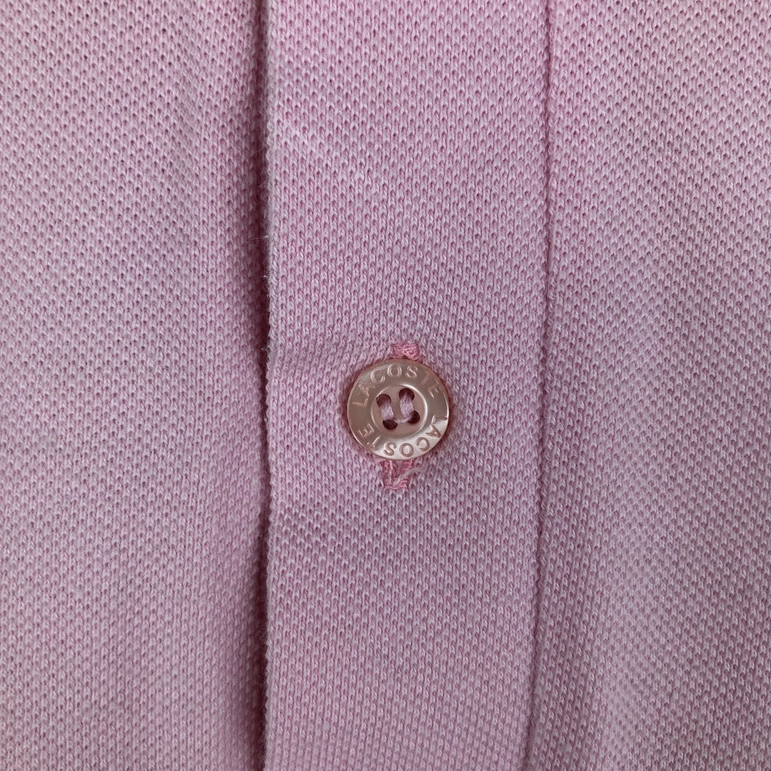 Lacoste short-sleeved polo shirt, made in England, men's size L (approx.) cotton pink type Vintage Second Hand