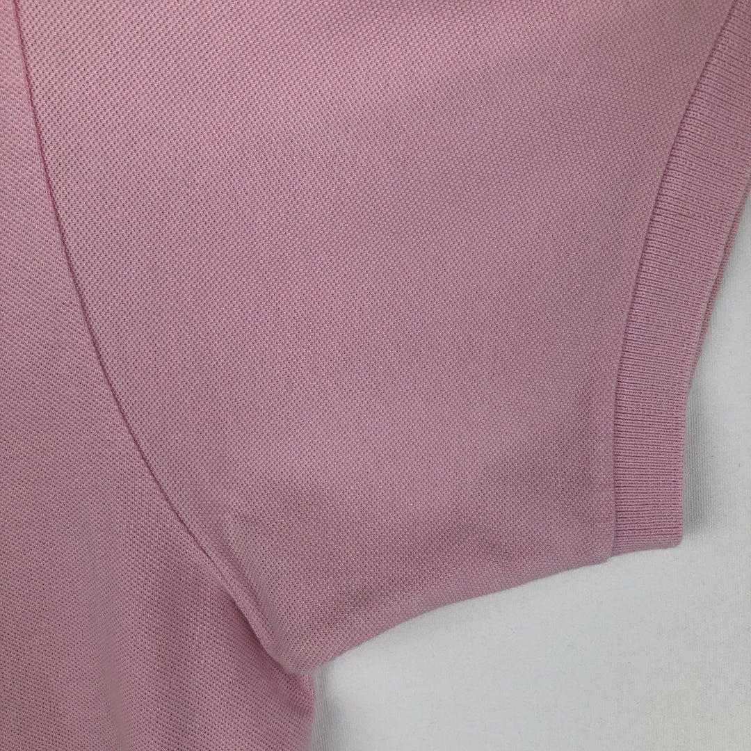 Lacoste short-sleeved polo shirt, made in England, men's size L (approx.) cotton pink type Vintage Second Hand