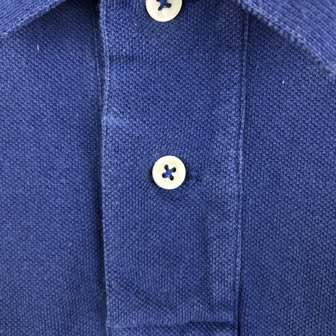 Ralph Lauren POLO by Ralph Lauren CUSTOM FIT short sleeve polo shirt, men's M size cotton navy blue type Vintage Second Hand