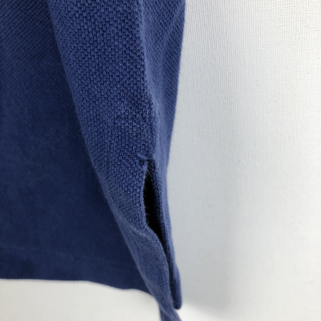 Ralph Lauren POLO by Ralph Lauren CUSTOM FIT short sleeve polo shirt, men's M size cotton navy blue type Vintage Second Hand