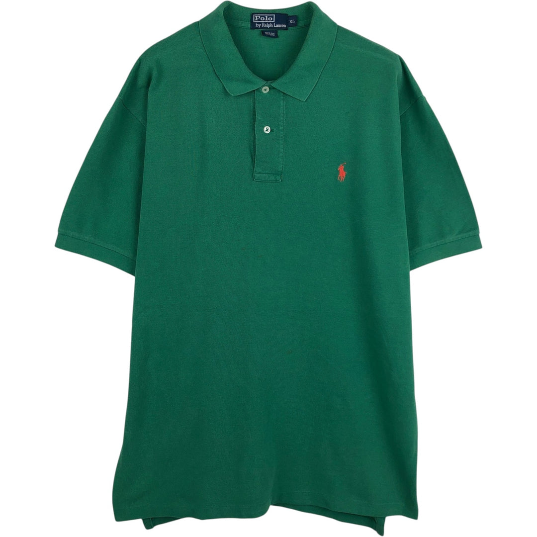Ralph Lauren POLO by Ralph Lauren short sleeve polo shirt, men's XL size cotton green type Vintage Second Hand