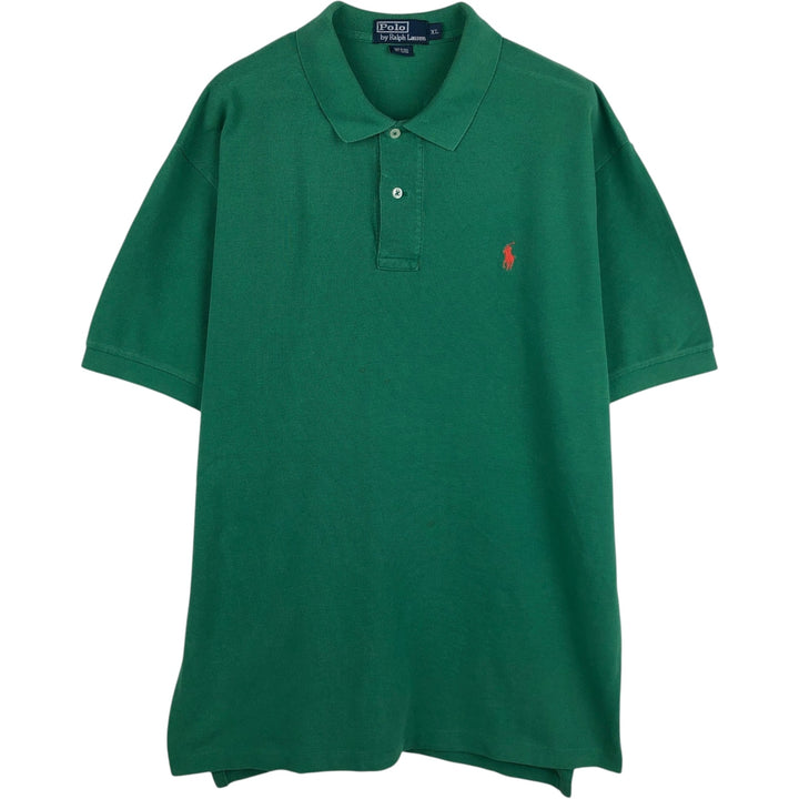 Ralph Lauren POLO by Ralph Lauren short sleeve polo shirt, men's XL size cotton green type Vintage Second Hand