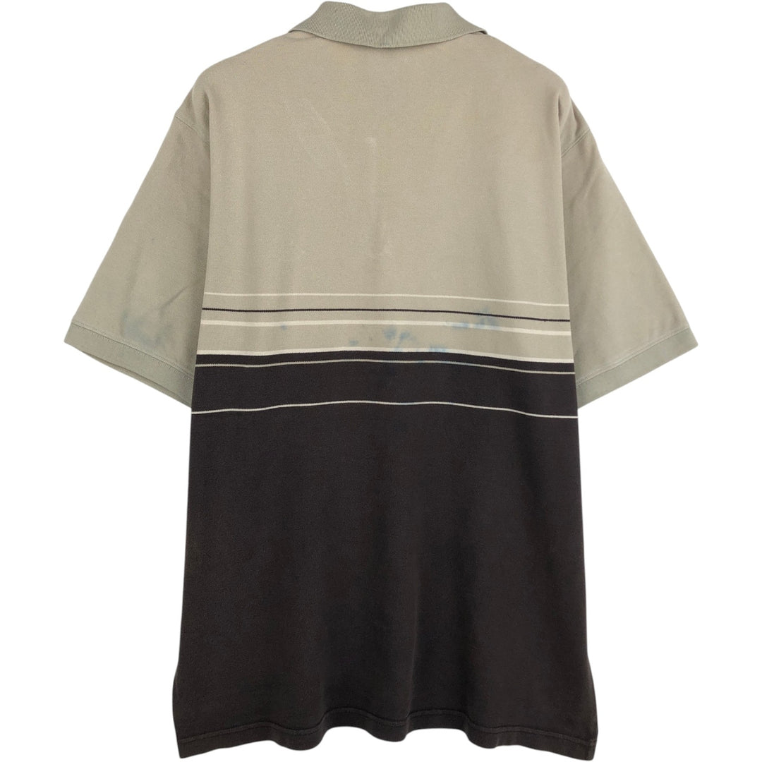 90'S Adidas Half-Zip Short-Sleeve Polo Shirt, Men's Size L (Equivalent), Vintage cotton Beige type Vintage Second Hand