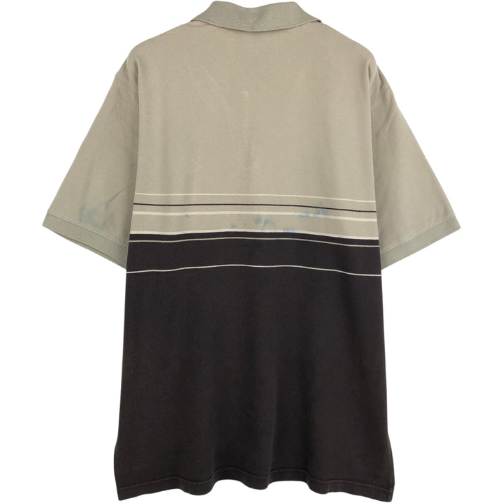 90'S Adidas Half-Zip Short-Sleeve Polo Shirt, Men's Size L (Equivalent), Vintage cotton Beige type Vintage Second Hand