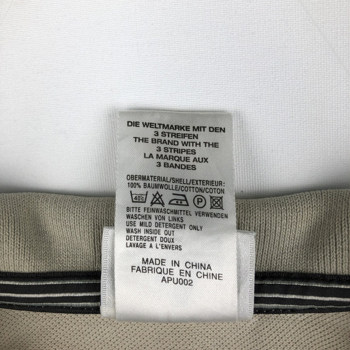 90'S Adidas Half-Zip Short-Sleeve Polo Shirt, Men's Size L (Equivalent), Vintage cotton Beige type Vintage Second Hand