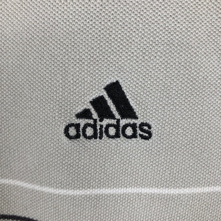 90'S Adidas Half-Zip Short-Sleeve Polo Shirt, Men's Size L (Equivalent), Vintage cotton Beige type Vintage Second Hand