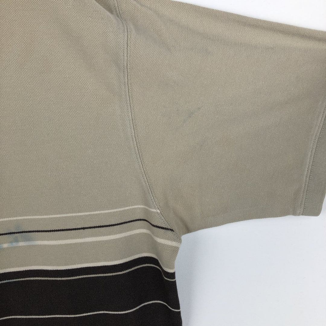 90'S Adidas Half-Zip Short-Sleeve Polo Shirt, Men's Size L (Equivalent), Vintage cotton Beige type Vintage Second Hand