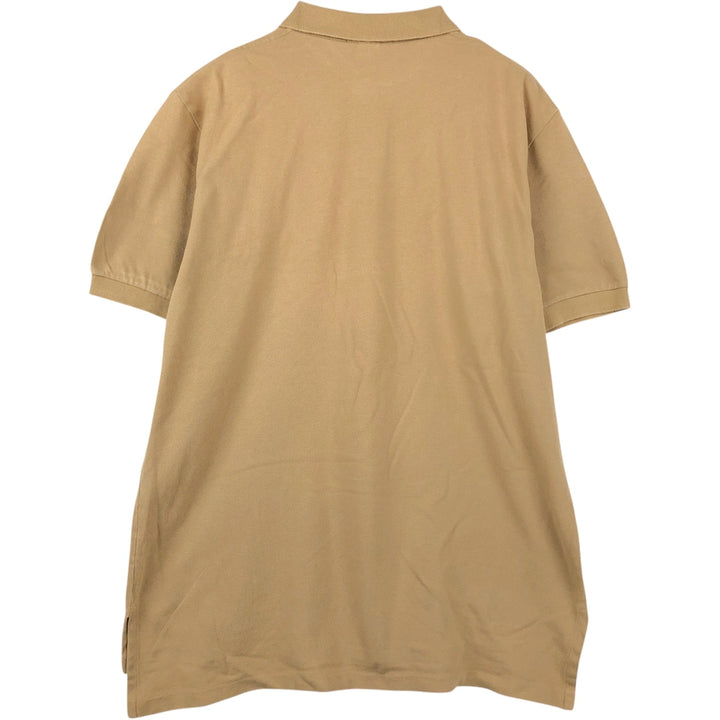 Ralph Lauren POLO by Ralph Lauren short sleeve polo shirt, men's XL size cotton beige type brown Vintage Second Hand