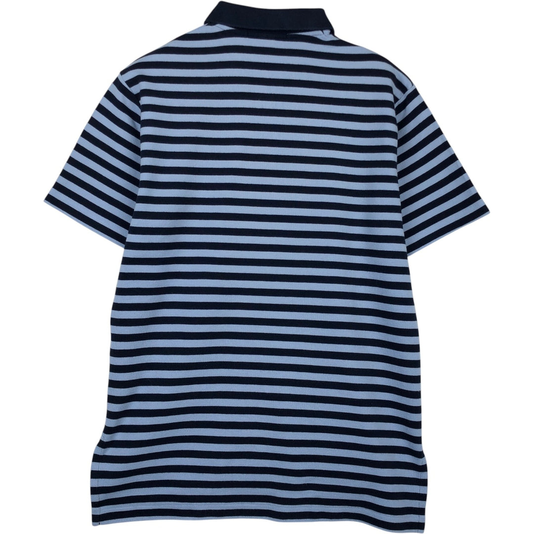 Ralph Lauren POLO by Ralph Lauren short sleeve striped polo shirt, men's size M cotton navy blue type Vintage Second Hand
