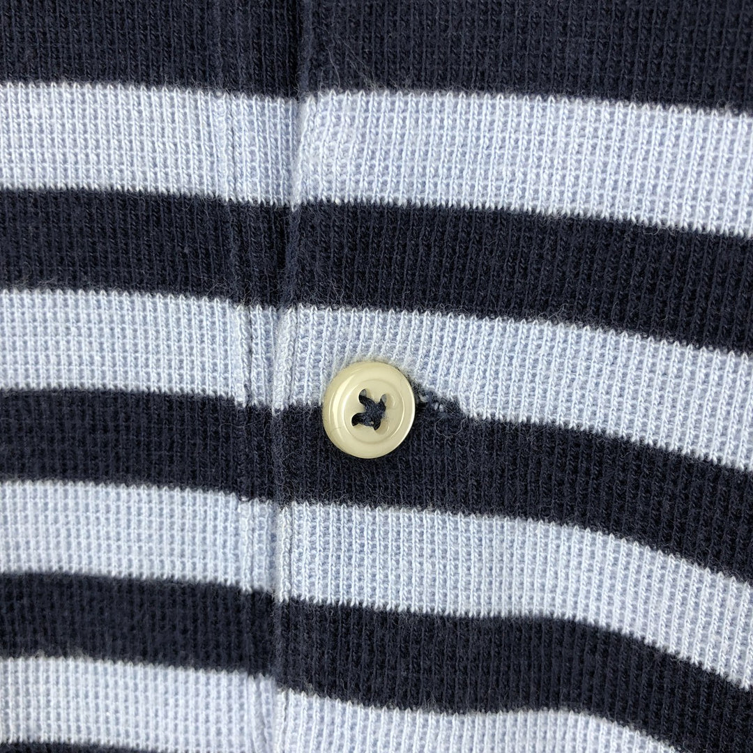 Ralph Lauren POLO by Ralph Lauren short sleeve striped polo shirt, men's size M cotton navy blue type Vintage Second Hand