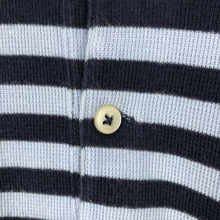 Ralph Lauren POLO by Ralph Lauren short sleeve striped polo shirt, men's size M cotton navy blue type Vintage Second Hand